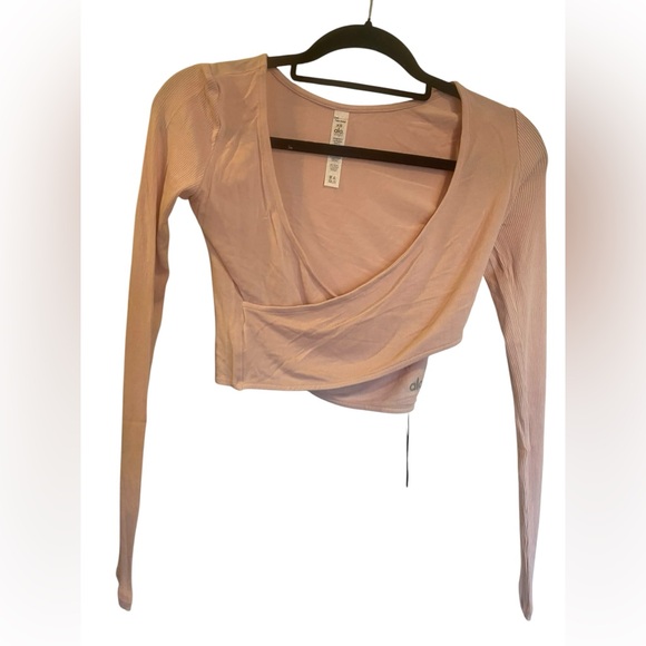 NWT Alo Yoga amelia long sleeve crop top NECTAR Size XS - Picture 1 of 4